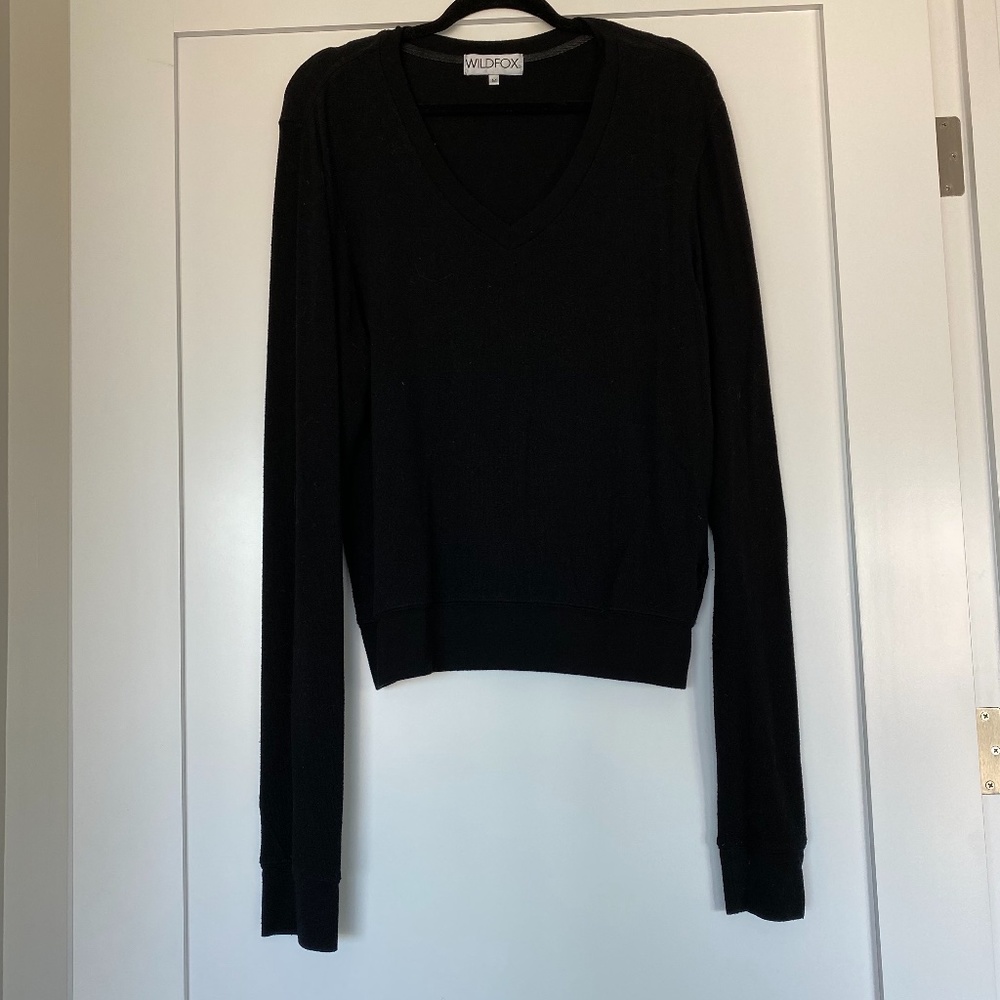 Black V-Neck Wildfox Sweater